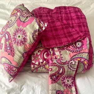 Vera Bradley Paisley Meets Plaid Twin Comforter